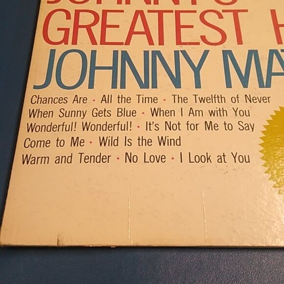 Johnny Mathis Greatest Hits Vinyl Record - Picture 2 of 9